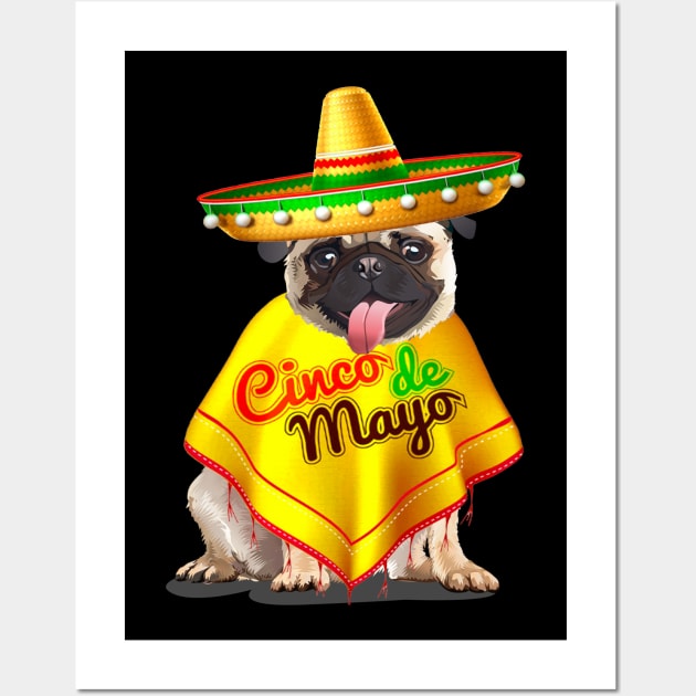 Cinco de Mayo Schnauzer Sombrero Kids Men Women Gift Wall Art by cruztdk5